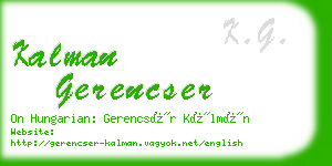 kalman gerencser business card